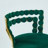 PAGED Modern Bar Stools Set of 2, Upholstered Bar Chairs with Golden Iron Tube Legs for Home Pub - 3 of 4
