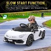 Kids Electric Car 12V with Remote Control, LED Lights & Music, Licensed Lamborghini Battery Ride-On Toy for Boys & Girls, Smooth Start Design - 3 of 4