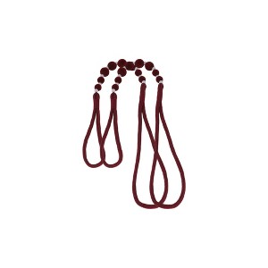 Unique Bargains Bead Curtain Tie Polyester Planted Pearl 2 Pcs - 1 of 4