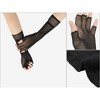 INSPIRE CHIC Women's Fishnet Elastic Mesh Half Finger Gloves 1 Pair - 3 of 4
