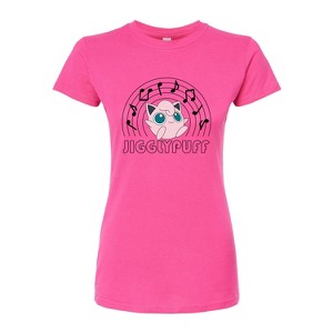 Women's - Pokémon - Jigglypuff Music Notes Fitted Graphic T-Shirt - 1 of 3