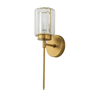 LLHZSY Modern Bathroom Vanity Wall Light Cylinder Bathroom Crystal Wall Sconces - Gold/Black-1/2/3/4/5 light