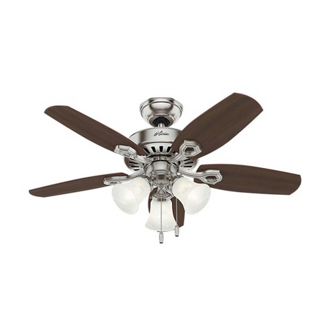 42 Builder Small Room Led Lighted Ceiling Fan Brushed Nickel