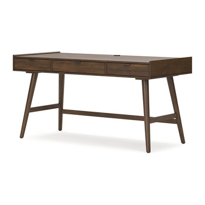 Lyncott 60" Brown Wood Home Office Desk with Drawers