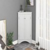 SEVOBAL Bathroom Storage Cabinets Freestanding Triangle Floor Cabinet with Shelves for Home Bathroom or Kitchen, White, 17.2"*17.2"*31.5" - 4 of 4