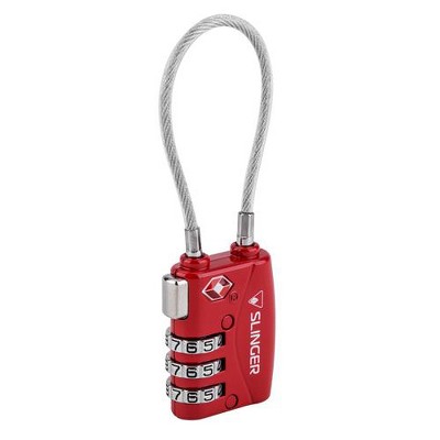  Slinger TSA 3-Dial Combination TSA Lock (Red) 