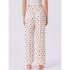 INSPIRE CHIC Women's Lounge Pants Floral Dot Pattern Wide Leg Pants Elastic Waist with Pocket Sleep Nightwear Pajama - 4 of 4