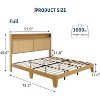 Acekool Rattan Bed Frame with Storage Headboard, Charging Station, RGB Lighting, Wooden Slats - 2 of 4