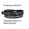 Allegra K Women's PU Leather Metal Buckle Skinny Hollow Grommet Waist Belts - 3 of 4