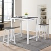 3 Pieces Counter Set Hanging Stool Easy To Clean For Small Space - 2 of 4