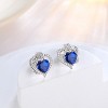 Heart Rose Birthstone Stud Earrings: - 4 of 4