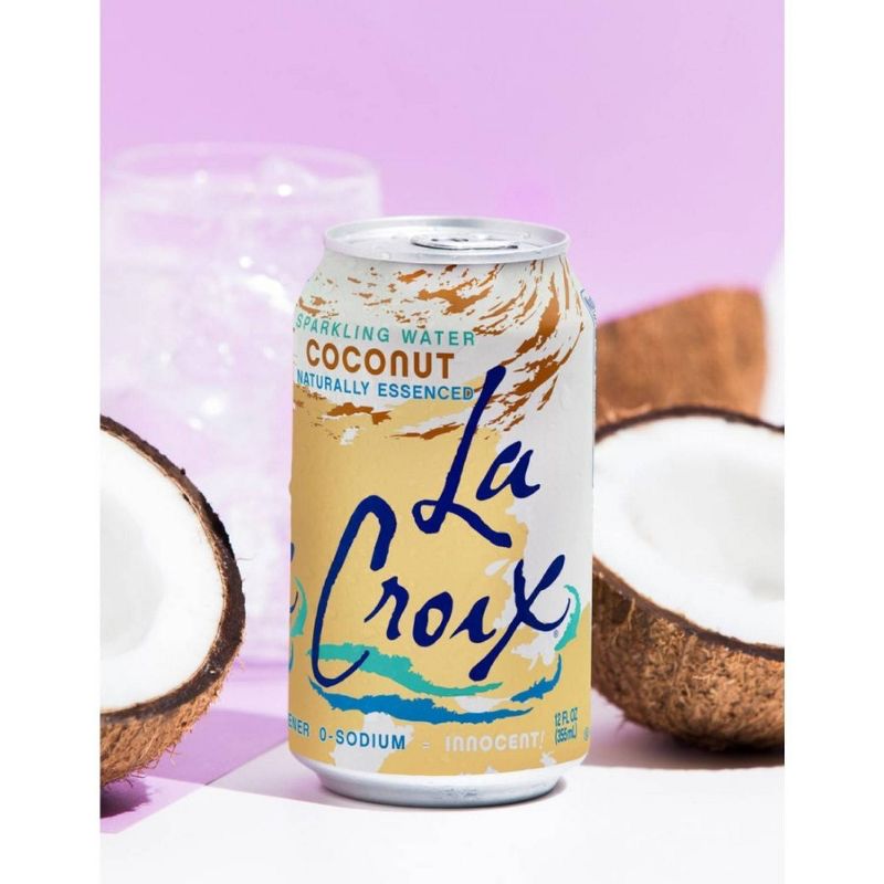 LaCroix Sparkling Water Coconut - 8pk/12 fl oz Cans, 4 of 13