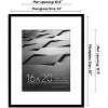 Americanflat 16x20 Picture Frame with Polished Plexiglass - Use as 11x14 Frame with Mat or 16x20 Frame Without Mat - Streamline Collection - Black - 2 of 4