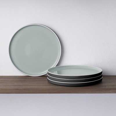 Noritake ColorTrio Graphite Set of 4 Stax Salad Plates