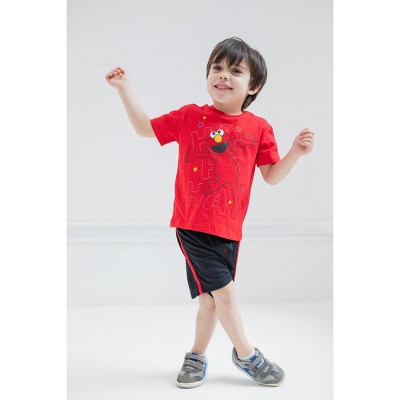 Sesame Street Elmo Cookie Monster Big Bird Little Boys 2 Pack T-Shirts Gray/Red 6 — фото 2