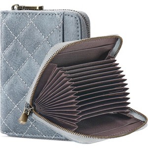 Clotth Women’s RFID Blocking PU Leather Wallet with Wristlet - Stylish Compact Card Holder for Everyday Use & Travel, 14 Slots + 2 Pockets - 1 of 4