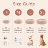LAOTIES 24'' Donut Dog Bed,Round Calming Plush Faux Fur,Washable Fluffy Pet Bed - 2 of 4