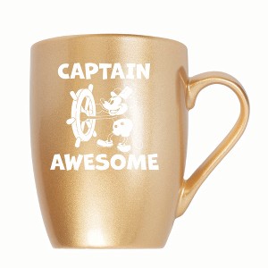 Elanze Designs Captain Awesome 10 ounce New Bone China Coffee Tea Cup Mug, Vegas Gold - 1 of 4