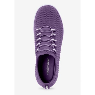 Женские кроссовки Comfortview The CV Sport Ariya Textured Knit Slip On Sneaker - 8 WW, Sweet Grape (Wide Widths Available) — фото 7