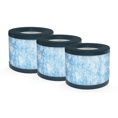 Nispira 3-in-1 True HEPA Filter Replacement Compatible with Miko Air Purifier C102 ibuki MA-01CW, MA-18, Okaysou AirMic4S, 3 Packs