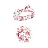 Hudson Baby Infant Girls Cotton Headband and Scratch Mitten Set, Fall Floral, 0-6 Months - 4 of 4