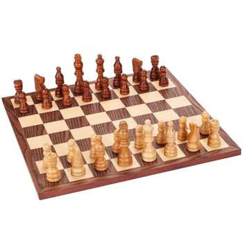 DOJA Barcelona | Travel Chess Set with Clock | Magnetic Chess Board, Wooden  Pieces and Tournament Digital Timer | Profesional Portable Wood Chess