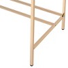 NicBex Home Office Desk 42" Modern Writing Desk with 2 Sockets, 2 Ports, Wooden Desktop and Gold Metal Legs for Office, Study, Living Room - 4 of 4