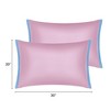 Unique Bargains Envelope Closure Cooling Soft Satin Polyester Pillowcases Queen 20"x30" 2 Pcs - 4 of 4