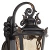 John Timberland Casa Marseille Vintage Rustic Outdoor Wall Light Fixture Veranda Bronze Ornate Scroll 31" Champagne Hammered Glass for Post Exterior - image 3 of 4