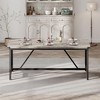 GustoWave 70.87 Inch Large Farmhouse Dining Table, with Wood Grain Engineered Panels - 2 of 4