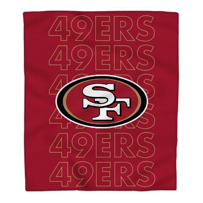 NFL San Francisco 49ers Echo Team Wordmark Plush Blanket