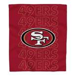 NFL San Francisco 49ers Echo Team Wordmark Plush Blanket