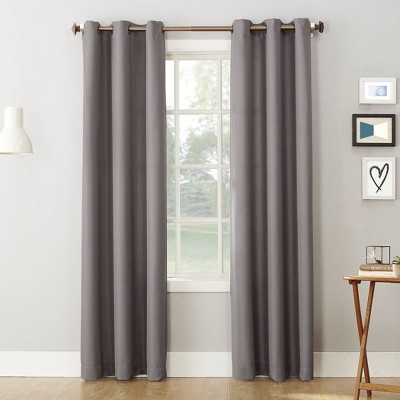 95&#34;x48&#34; Montego Casual Textured Grommet Curtain Panel Nickel - No. 918
