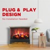 Turbro Firelake 27-Inch Electric Fireplace Heater, Freestanding Fireplace with Mantel - 3 of 4