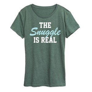 Women's - Instant Message - The Snuggle Is Real Short Sleeve Graphic T-Shirt - 1 of 4