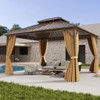 Costway 14 x 12 FT Hardtop Gazebo Aluminum Frame Permanent Pavilion with Curtains & Netting - 4 of 4