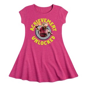 Girls' - Teenage Mutant Ninja Turtles - Battle Tycoon Achievement Unlocked Fit & Flair Cap Sleeve Dress - 1 of 2