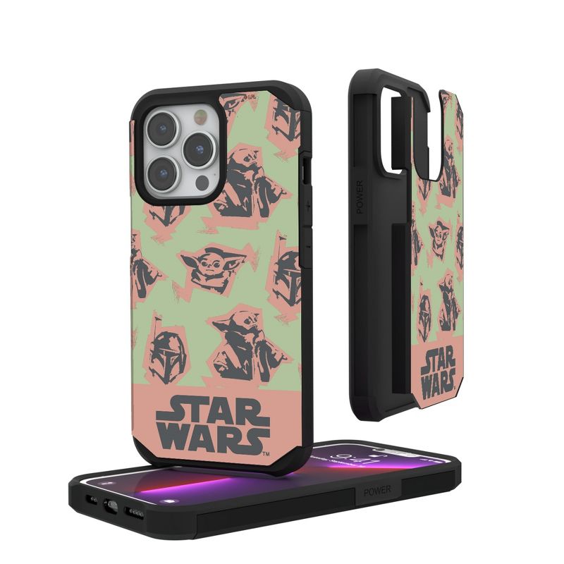 Keyscaper Star Wars: The Mandalorian Grogu Pattern Rugged Phone Case, 1 of 2