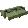 NicBex Couches for Living Room Pull Out Sofa Bed Corduroy Couch Foldable Convertible Sleeper Loveseat with 2 Throw Pillow - 2 of 4