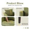29.9"LOVMOR Barrel Chair, Chenille Accent Chair, Fabric Armchair Club Chair,Upholstered Arm Chair with Solid Wood Legs - 3 of 4