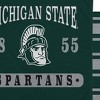 NCAA Michigan State Spartans Varsity Plaque Double Sided Royal Plush Blanket: Sports Team Logo - 3 of 3
