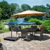 Aoodor 4-Piece Offset Cantilever Patio Umbrella Base Stand - Sand Filled Weight Plates for Stability - 3 of 4