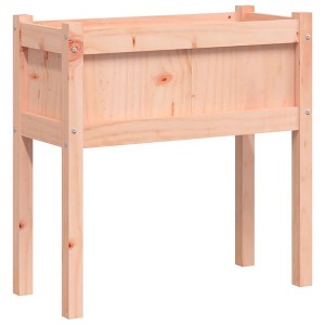 vidaXL Garden Planter Natural wood Solid Douglas wood 27.6x12.2x27.6 in - 1 of 4