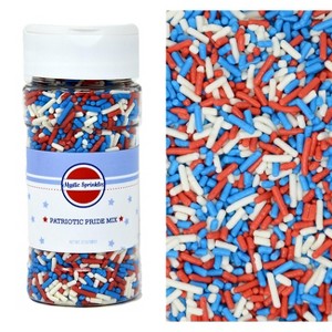 Mystic Sprinkles Patriotic Pride Jimmies Sprinkles 3.2 oz Bottle - 1 of 4