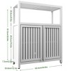 Large Capacity Bamboo Decorative Storage Cabinet,2 Door Storage Cabinet With Shelves,Floor Cabinet For Bathroom Living Room-Cuddlewood - 4 of 4