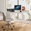 47"office desk with power outlet,3 drawers,Side Pocket, Study Desk Easy to Assemble,Frame stability Reversible for home desk - 2 of 4
