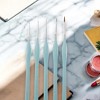 Unique Bargains Liner Brush for Watercolor Wooden Handle with Wolf Hair Bristles 5 Pcs - 2 of 3