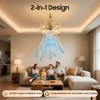 YIYIBYUS 20In Indoor Modern Enclosed Semi Flush Mount Metal Caged Ceiling Fan - 3 of 4
