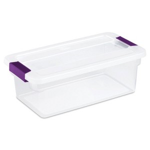 Sterilite Clear Plastic Latching Lid 66 Quart Storage Container Tote, 6 Pack and 6 Quart Shoe Box Bin, 12 Pack for Home Organization - 1 of 4
