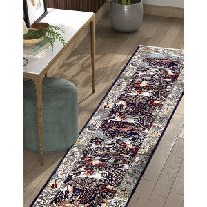 Unique Loom Narenj Birmingham Floral Indoor Woven Fringe Area Rug - 1 of 4